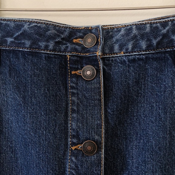 LOFT Button Down Denim Skirt - Picture 3 of 5